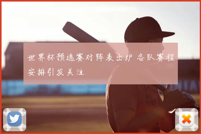 世界杯预选赛对阵表出炉 各队赛程安排引发关注